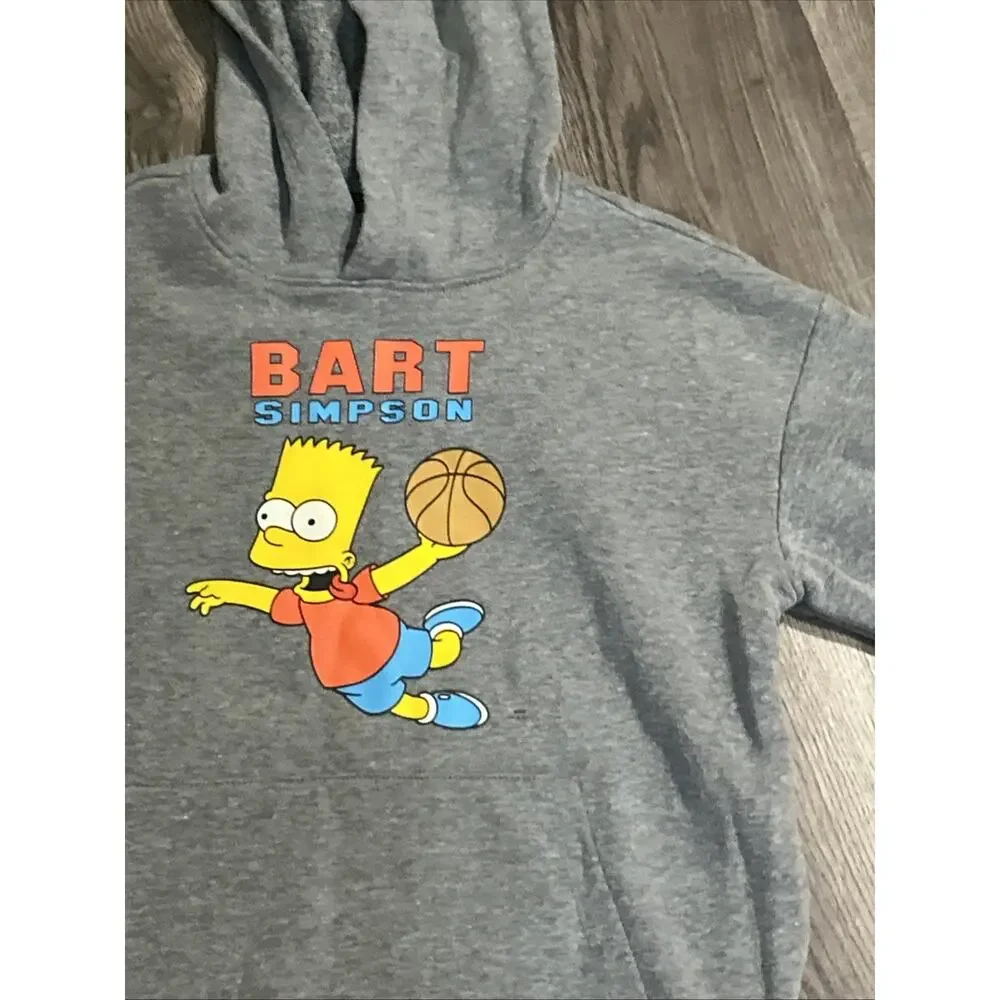 Old Navy Bart Simpson Hoodie Sweatshirt Basketball Youth Kids Boys Size XL 14-16
